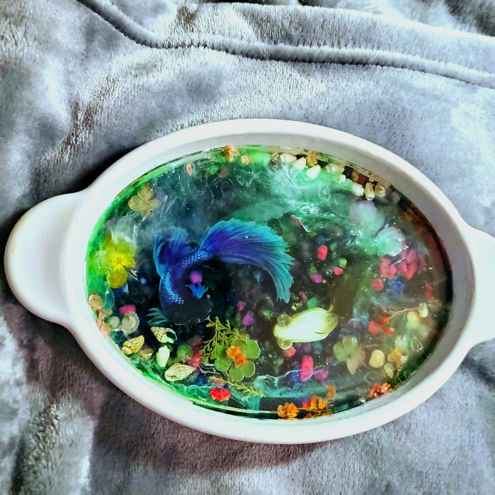 Resin fish pond